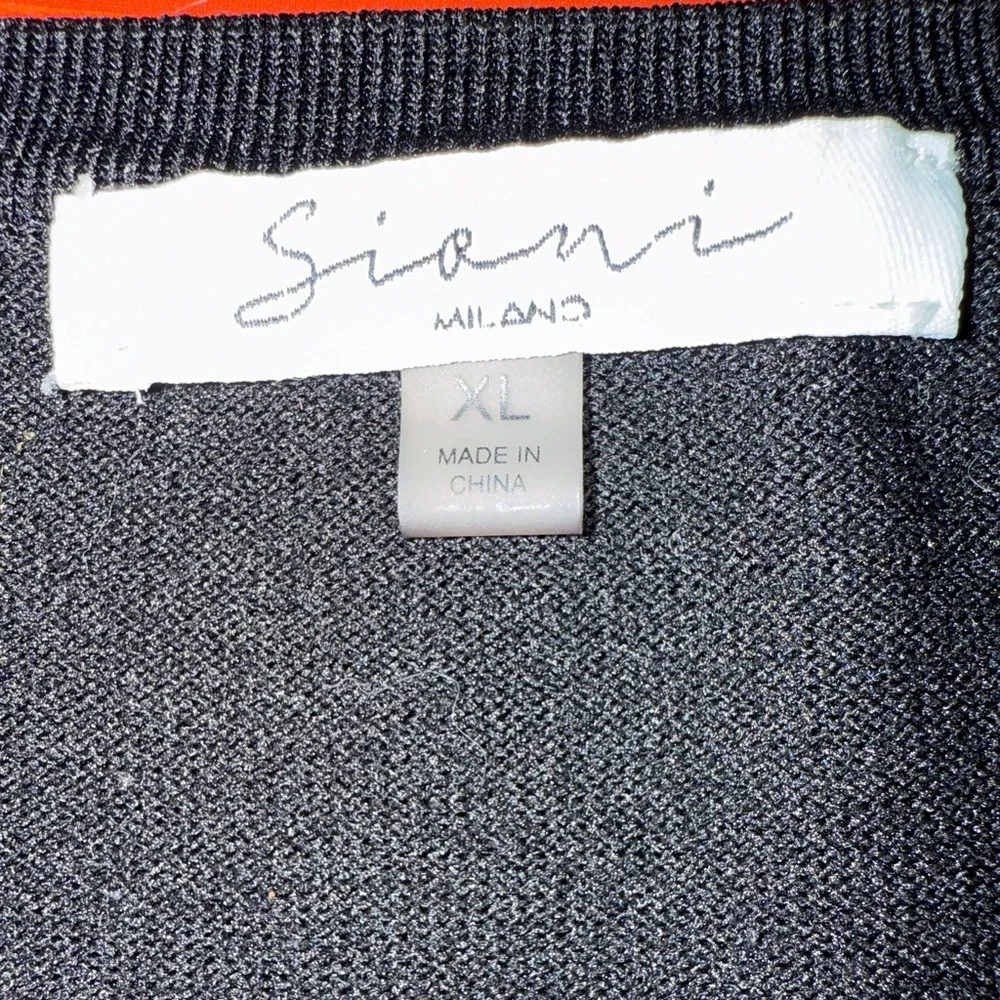 Sioni Women's Open Front Cardigan with Crochet/Sheer Puff Long Sleeves Size XL - Picture 12 of 16